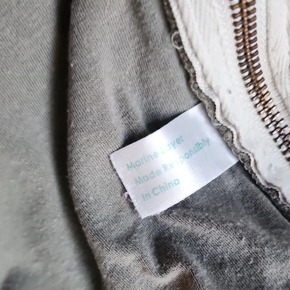 Marine Layer Women’s Sage Green Full Zip Hoodie Sweatshirt | Medium - Picture 7 of 12